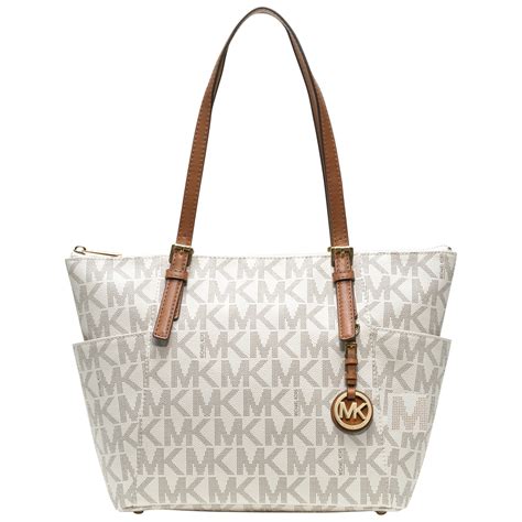 michael kors white tote purse|michael kors neverfull tote.